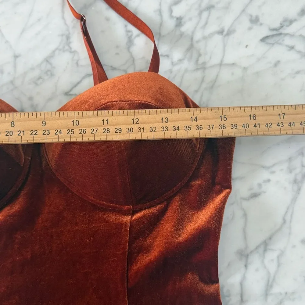 Entry Corset Velvet Sexy Mini Dress Size Large